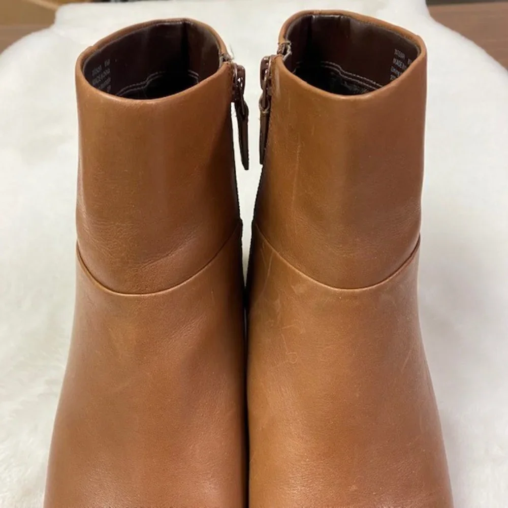 Cole Haan‎ Eneida Wedge Booties Pointed Toe Leather, size 8.5 B